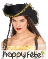 Déguisement femme pirate doré satiné, image 3