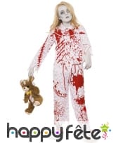 Déguisement fille pyjama zombie