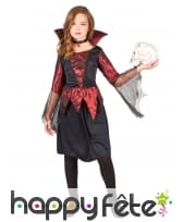 Déguisement fille vampire noir et bordeaux satiné, image 1