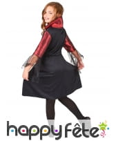 Déguisement fille vampire noir et bordeaux satiné, image 3