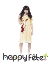 Déguisement femme zombie en robe de nuit