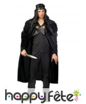 Déguisement garde de nuit médiéval noir pour homme