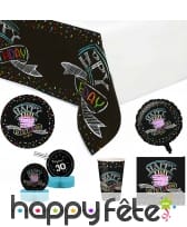 Décos gâteau Happy Birthday de table