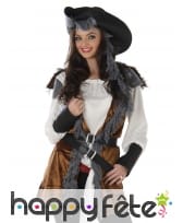 Déguisement gilet marron de femme Pirate, image 1