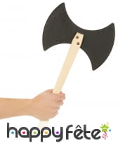 Double Hache artisanale en bois, 45 cm, image 1