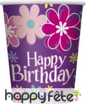 Décorations Happy Birthday fleuries, image 7