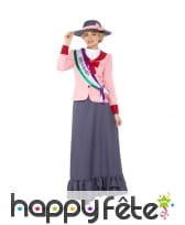 Déguisement historique de Suffragette pour femme