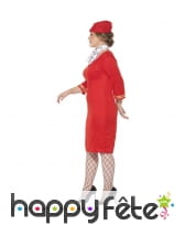 Déguisement hôtesse de l'air rouge, grande taille, image 1