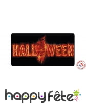 Décor Halloween en feu, cartonné de 22 x 42cm