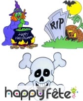Decors halloween electrostatiques 3d