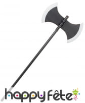 Double hache noire en plastique, 60cm