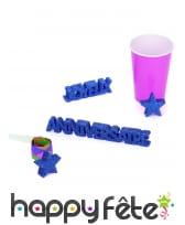 Déco Joyeux Anniversaire en paillettes de 4,5cm, image 1