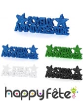 Déco Joyeux Anniversaire en paillettes de 4,5cm