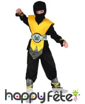 Déguisement jaune de ninja pour enfant