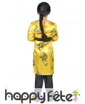 Déguisement jaune de petit chinois traditionnel, image 3