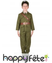 Déguisement kaki de petit militaire