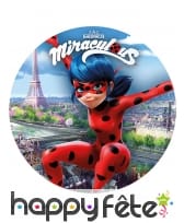 Disque Ladybug en sucre de 16cm