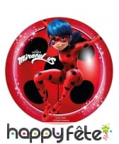 Disque Ladybug en sucre de 20cm, image 1