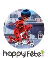 Disque Ladybug en sucre de 20cm