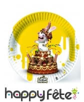 Décoration les Lapins Crétins jaune pour table, image 1