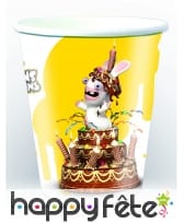 Décoration les Lapins Crétins jaune pour table, image 3