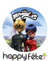 Disque Ladybug miraculous de 21 cm en azyme