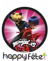 Disque Ladybug Miraculous de 21 cm en sucre, image 1