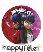 Disque Ladybug Miraculous de 21 cm en sucre, image 2