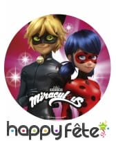 Disque Ladybug Miraculous de 21 cm en sucre, image 3