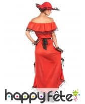 Déguisement longue robe rouge droite années 50, image 2