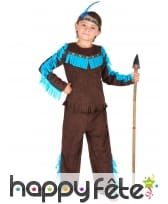 Déguisement marron bleu de petit Indien