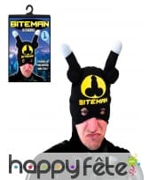 Demi-masque bonnet humoristique bitman, image 1