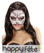 Demi Masque chat recouvert de tissu