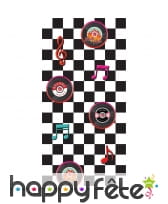 Décoration murale damier blanc/noir rock'n roll