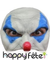 Demi masque de clown blanc terrifiant
