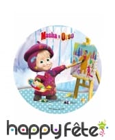 Disque Masha e Orso en azyme de 21cm, image 1