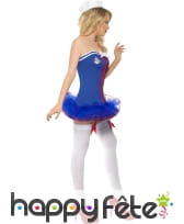 Déguisement marin sexy bleu rouge, image 1