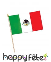 Drapeau Mexique sur tige, 43 x 30cm