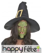 Demi masque vert d'horrible sorcière