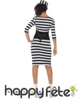 Déguisement noir blanc bagnarde femme sexy, image 1