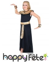 Déguisement noir doré de petite Cléopatre