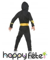 Déguisement noir et jaune de ninja pour garçon, image 3