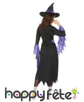 Déguisement noir et violet de sorcière pour adulte, image 3