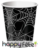 Décos noires imprimées toile pour table Halloween, image 1