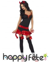 Déguisement noir rouge diablesse sexy, image 3
