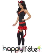 Déguisement noir rouge diablesse sexy