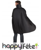 Déguisement noir satiné de vampire avec cape, image 2
