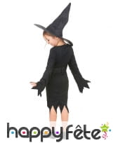 Déguisement noir uni de sorcière pour fillette, image 2