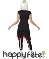 Déguisement lumineux de femme squelette, image 2