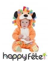 Déguisement orange de lion pour bébé